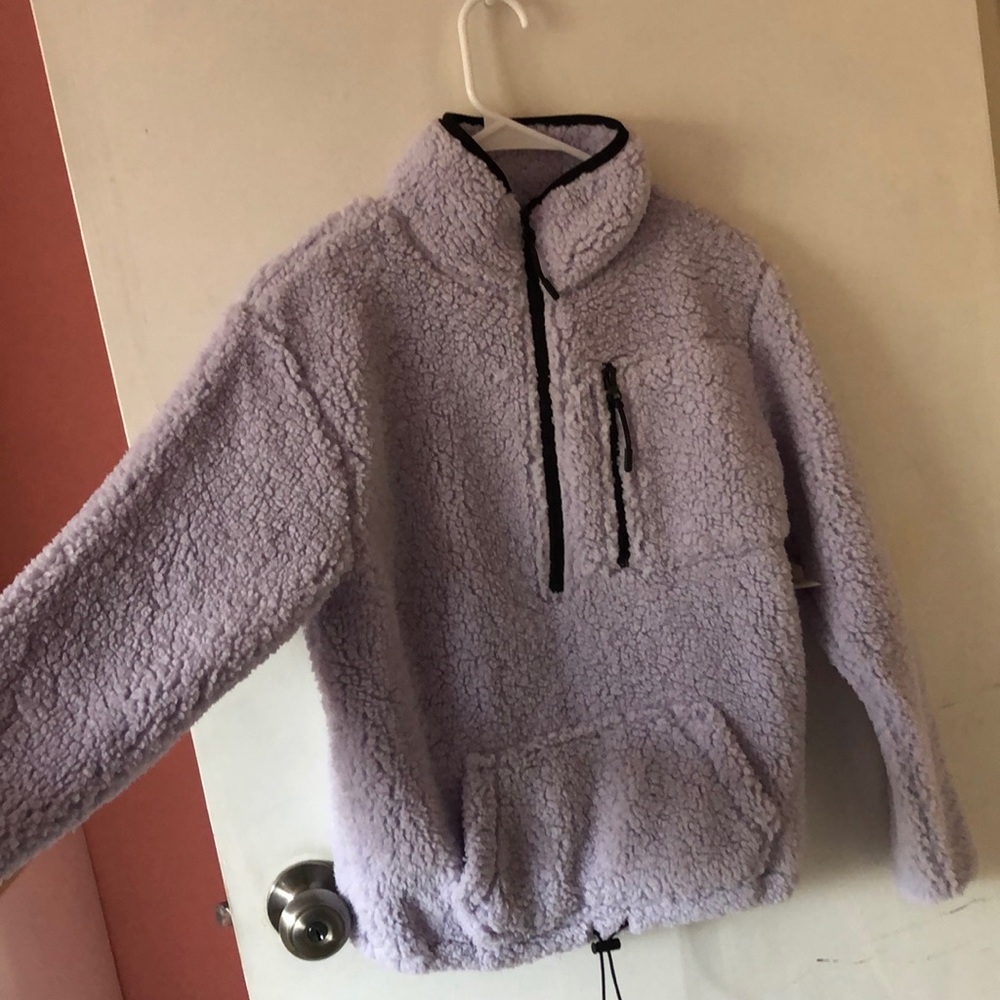 Furry light lavender teddy jacket